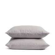Dove Grey Linen Pillowcase Pair