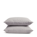 Dove Grey Linen Pillowcase Pair