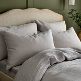 Dove Grey Linen Pillowcase Pair
