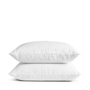 White Linen Pillowcase Pair