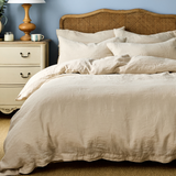 Almond Linen Bedding Set