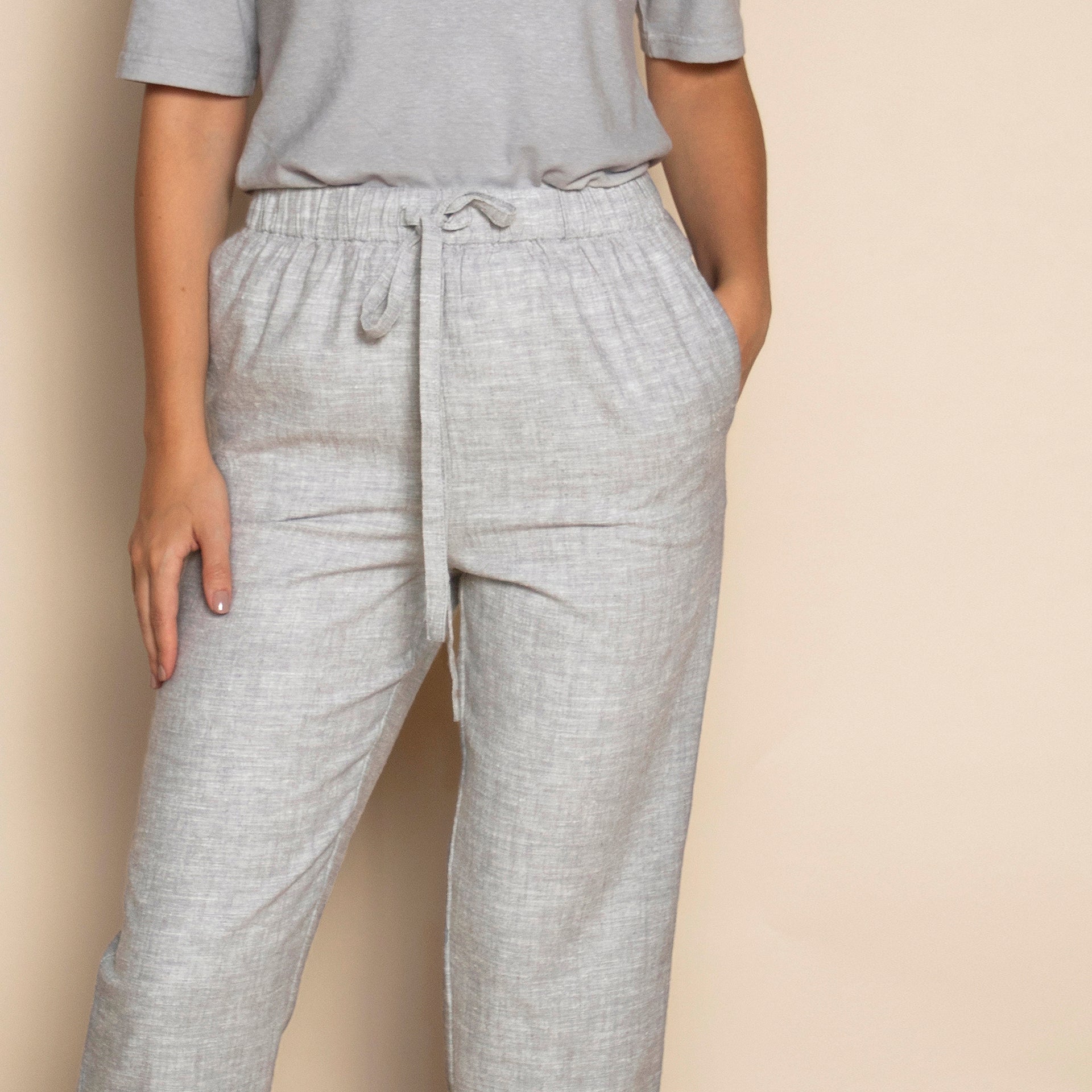 Lunar Grey Women's Capri Trousers