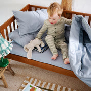 Sky Blue Toddler Fitted Cot Bed Sheet