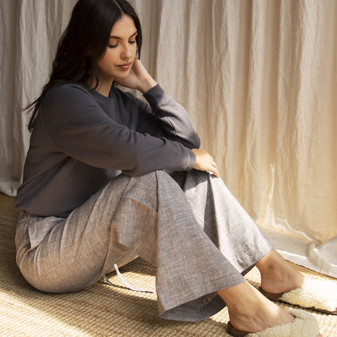 Charcoal Palazzo Trousers