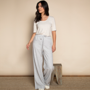 Lunar Grey Palazzo Trousers
