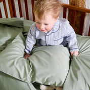 Sage Green Toddler Cot Bed Set