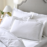 Grey Embroidered Edged Pillowcase Pair