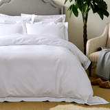 Grey Embroidered Edged Bedding Set