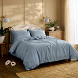 Sky Blue Linen Duvet Cover