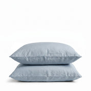 Sky Blue Linen Pillowcase Pair