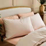 Clay Pink Striped Pillowcase Pair