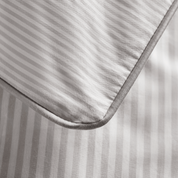 Dove Grey Striped Pillowcase Pair