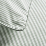 Sage Green Striped Pillowcase Pair