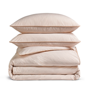 Clay Pink Striped Bedding Set
