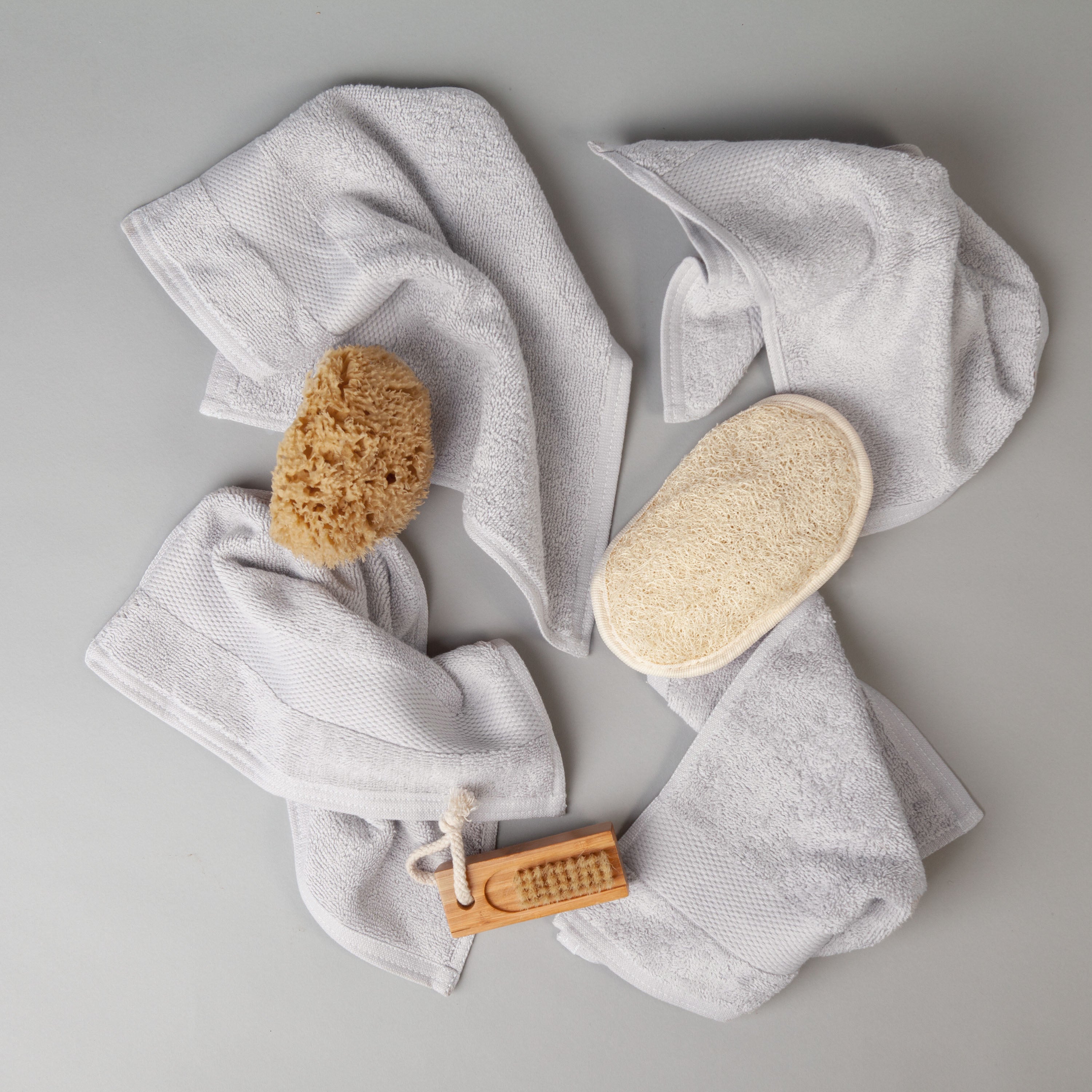 Grey Face Towels