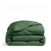 Thyme Green Linen Duvet Cover