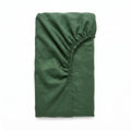Thyme Green Linen Fitted Sheet