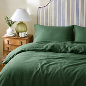 Thyme Green Linen Bedding Set