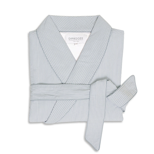 Blue Striped Perfect Towelling Robe
