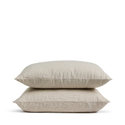 Almond Linen Pillowcases