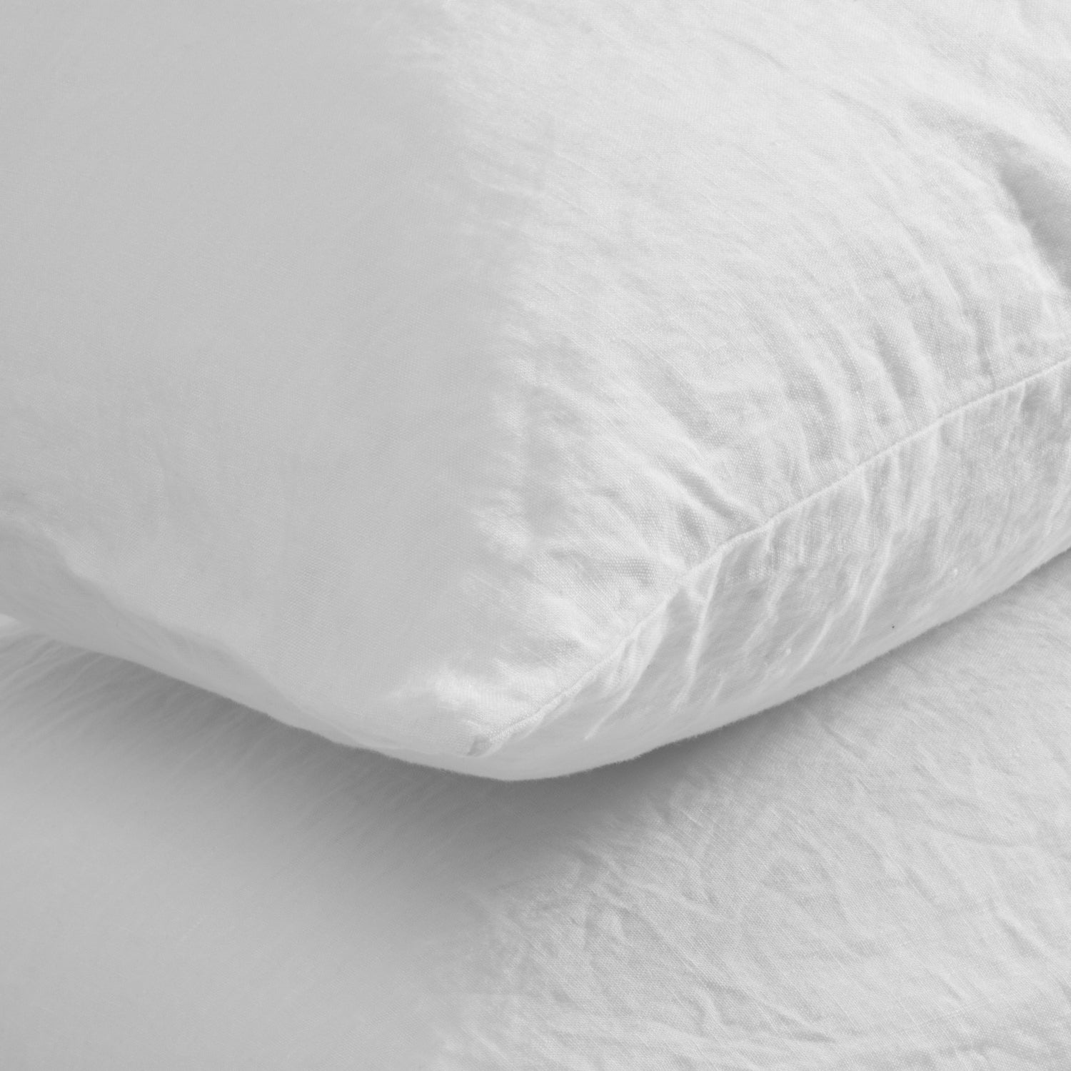 White Linen Pillowcase Pair Dip & Doze